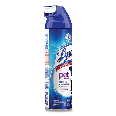 LYSOL Disinfectant Spray II Pet Odor Eliminator, Fresh, 15 oz Aerosol Spray, 12/Carton (RAC99804CT)
