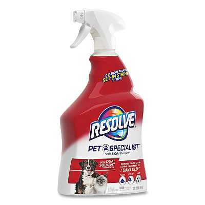 RESOLVE Pet Specialist Stain and Odor Remover, Citrus, 32 oz Trigger Spray Bottle, 12/Carton (RAC99850CT)