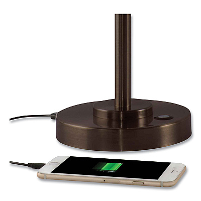 OttLite Wellness Series Restore LED Desk Lamp, 9" to 22", Rubbed Bronze (OTTCS01RB9SHPR)