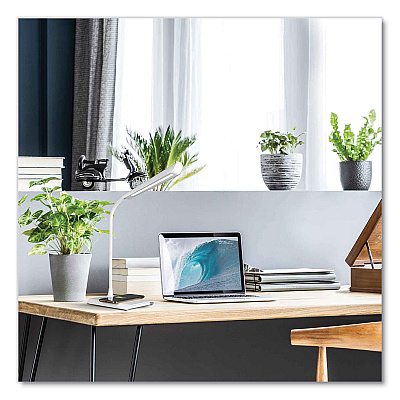 OttLite Wellness Series Power Up LED Desk Lamp, 13" to 21" High, White (OTTCS030QISHPR)