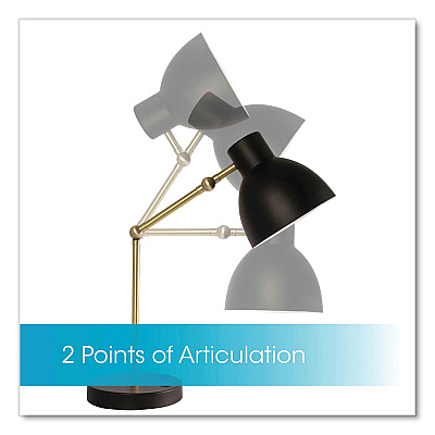 OttLite Wellness Series Adapt LED Desk Lamp, 7" to 22" High, Black (OTTCS01B19SHPR)