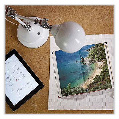 OttLite Wellness Series Revive LED Desk Lamp, 15.5" High, White (OTTF1485009SHPR)