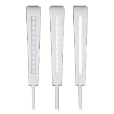 OttLite Wellness Series Power Up LED Desk Lamp, 13" to 21" High, White (OTTCS030QISHPR)