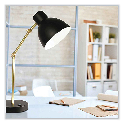 OttLite Wellness Series Adapt LED Desk Lamp, 7" to 22" High, Black (OTTCS01B19SHPR)