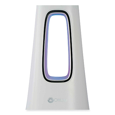 OttLite Cool Breeze Fan Lamp, 15" to 26.5" High, White (OTTF26WG9SHPR)