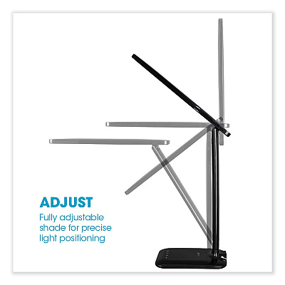 OttLite Wellness Series Slimline LED Desk Lamp, 5" to 20.25" High, Black (OTTCS336G5CSHPR)