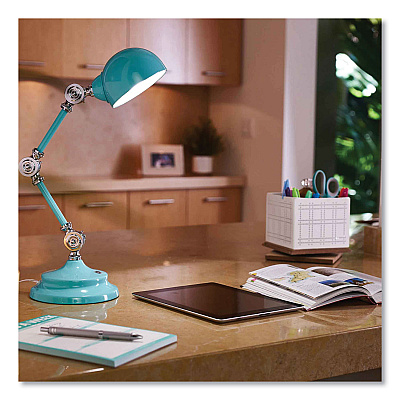 OttLite Wellness Series Revive LED Desk Lamp, 15.5" High, Turquoise (OTTF1485TU9SHPR)