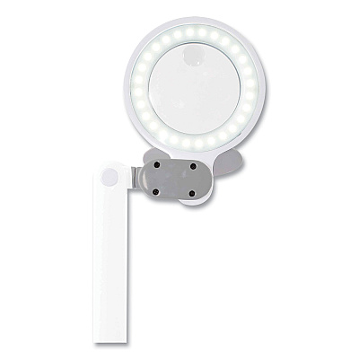OttLite Space-Saving LED Magnifier Desk Lamp, 14" High, White (OTTG97WGCFFP)