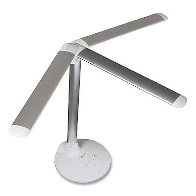 OttLite Wellness Series Command LED Desk Lamp with Voice Assistant, 17.75" to 29" High, Silver (OTTCS59029SHPR)