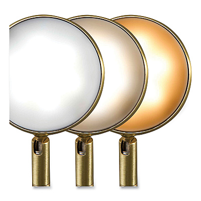 OttLite Wellness Series Direct LED Desk Lamp, 4" to 18" High, Brass (OTTCS01BS9SHPR)