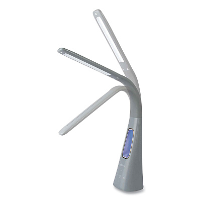 OttLite Cool Breeze Fan Lamp, 15" to 26.5" High, Gray (OTTF261G9SHPR)
