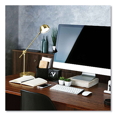 OttLite Wellness Series Direct LED Desk Lamp, 4" to 18" High, Brass (OTTCS01BS9SHPR)