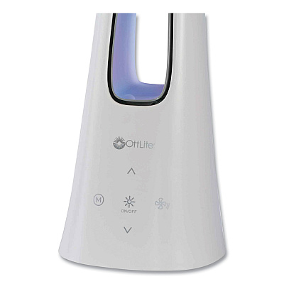 OttLite Cool Breeze Fan Lamp, 15" to 26.5" High, White (OTTF26WG9SHPR)