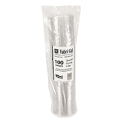 Fabri-Kal Greenware Cold Drink Lids, X-Slot, Fits 12 oz to 20 oz Cup, Clear, 1,000/Carton (FABLS636FX)