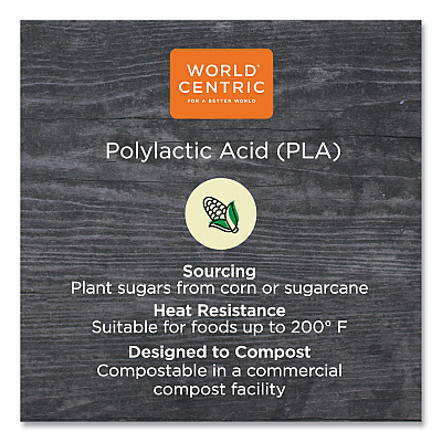 World Centric PLA Clear Cold Cups, 1 oz, Clear, 3,000/Carton (WORCPCS1S)