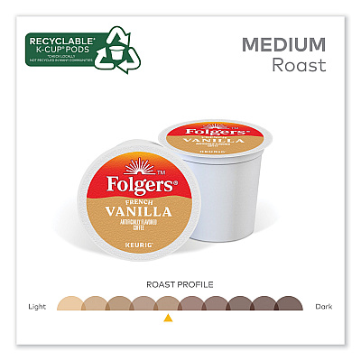 Folgers French Vanilla Coffee K-Cups, 24/Box (GMT6661)