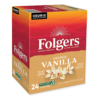 Folgers French Vanilla Coffee K-Cups, 24/Box (GMT6661)