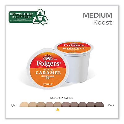 Folgers Buttery Caramel Coffee K-Cups, 24/Box (GMT6680)