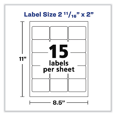 Avery Laser/Inkjet 3.5" Diskette Labels, White, 375/Pack (AVE6490)