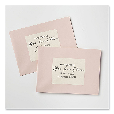 Avery Rectangle Labels, Inkjet/Laser Printers, 3 x 3.75, Pearl Ivory, 6/Sheet, 8 Sheets/Box (AVE22823)