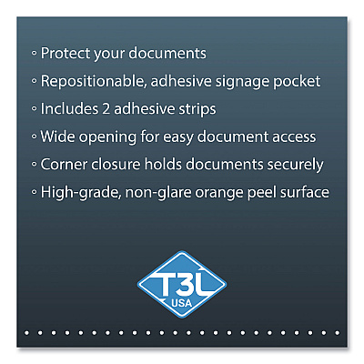 Tarifold Kang Magnetic Closure Repositionable Pocket, 14 x 11, Clear Frame, 5/Pack (TFIP194750)