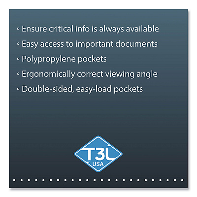 Tarifold Easy Load Desk Unit, 10 Sections, 20-Sheet Capacity, Black (TFIEZD771)