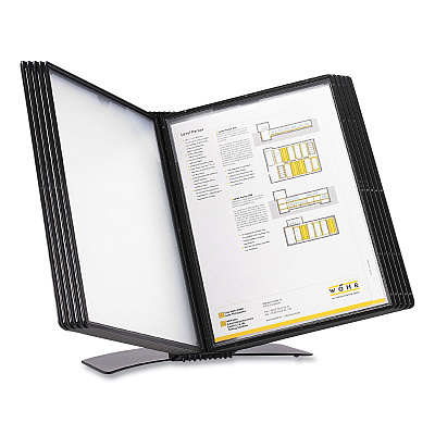 Tarifold Easy Load Desk Unit, 10 Sections, 20-Sheet Capacity, Black (TFIEZD771)