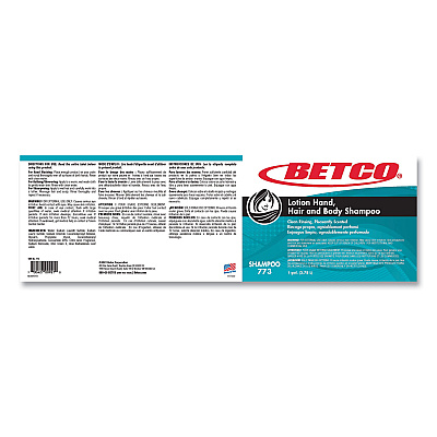 Betco Lotion Hand, Hair and Body Shampoo, Fresh Scent, 1 gal, 4/Carton (BET7730400)