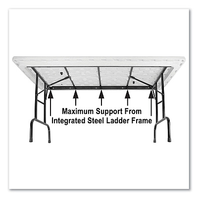 Correll Adjustable Folding Tables, Rectangular, 60" x 30" x 22" to 32", Gray Granite Top, Black Legs, 4/Pallet (CRLRA3060234P)