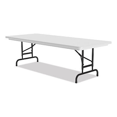 Correll Adjustable Folding Tables, Rectangular, 60" x 30" x 22" to 32", Gray Granite Top, Black Legs, 4/Pallet (CRLRA3060234P)