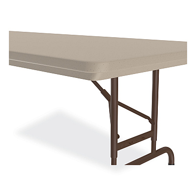 Correll Adjustable Folding Tables, Rectangular, 96" x 30" x 22" to 32", Mocha Granite Top, Brown Legs, 4/Pallet (CRLRA3096244P)