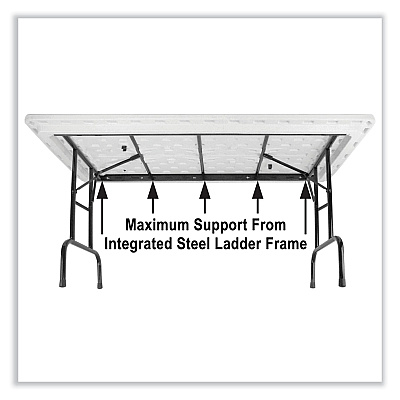 Correll Adjustable Folding Table, Rectangular, 48" x 24" x 22" to 32", Mocha Granite Top, Brown Legs, /Pallet (CRLRA2448244P)
