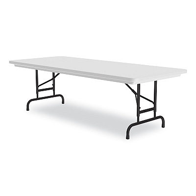 Correll Adjustable Folding Tables, Rectangular, 72" x 30" x 22" to 32", Gray Granite Top, Black Legs, 4/Pallet (CRLRA3072234P)