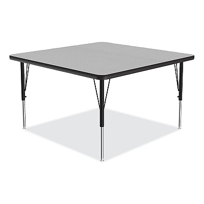 Correll Adjustable Activity Tables, Square, 48" x 48" x 19" to 29", Gray Top, Black Legs, 4/Pallet (CRL4848TF1595K4)