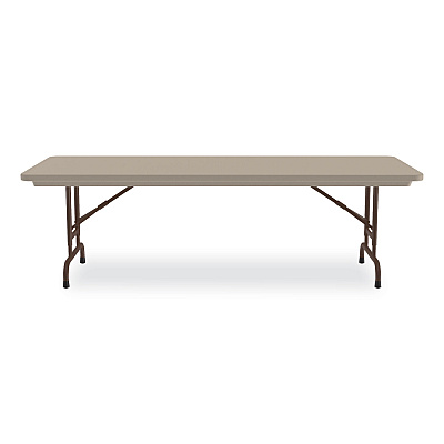 Correll Adjustable Folding Tables, Rectangular, 96" x 30" x 22" to 32", Mocha Granite Top, Brown Legs, 4/Pallet (CRLRA3096244P)