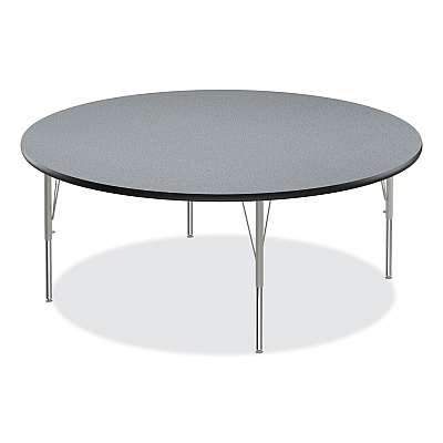 Correll Height Adjustable Activity Tables, Round, 60" x 19" to 29", Gray Granite Top, Gray Legs, 4/Pallet (CRL60TFRD15954P)