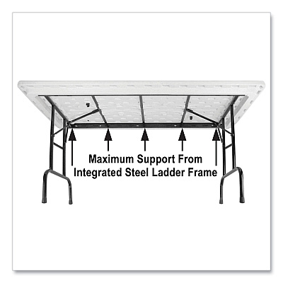 Correll Adjustable Folding Tables, Rectangular, 60" x 30" x 22" to 32", Mocha  Granite Top, Brown Legs, 4/Pallet (CRLRA3060244P)