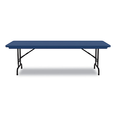 Correll Adjustable Folding Tables, Rectangular, 60" x 30" x 22" to 32", Blue Top, Black Legs, 4/Pallet (CRLRA3060274P)