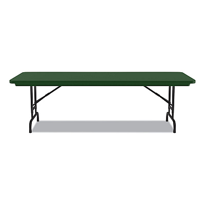 Correll Adjustable Folding Tables, Rectangular, 60" x 30" x 22" to 32", Green Top, Black Legs, 4/Pallet (CRLRA3060294P)