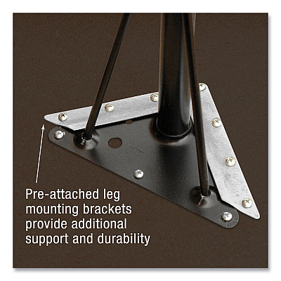 Correll Adjustable Activity Table, Rectangular, 48" x 24" x 19" to 29", Granite Top, Black Legs, 4/Pallet (CRL2448TF1595K4)