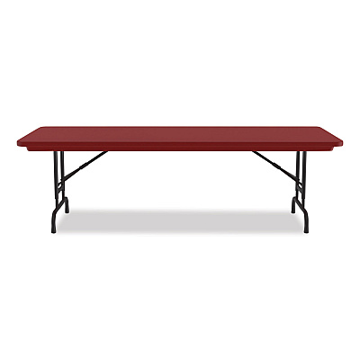 Correll Adjustable Folding Tables, Rectangular, 60" x 30" x 22" to 32", Red Top, Black Legs, 4/Pallet (CRLRA3060254P)