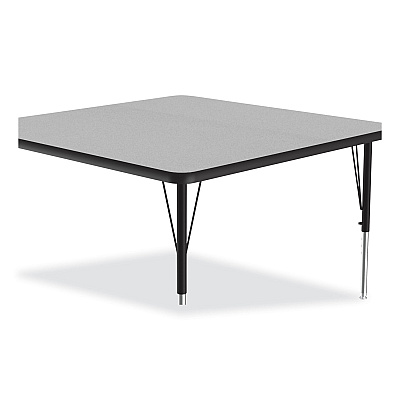 Correll Adjustable Activity Tables, Square, 48" x 48" x 19" to 29", Gray Top, Black Legs, 4/Pallet (CRL4848TF1595K4)