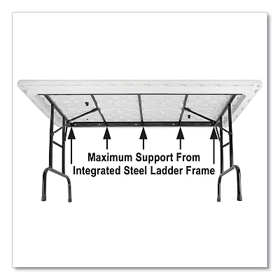 Correll Adjustable Folding Tables, Rectangular, 96" x 30" x 22" to 32", Mocha Granite Top, Brown Legs, 4/Pallet (CRLRA3096244P)