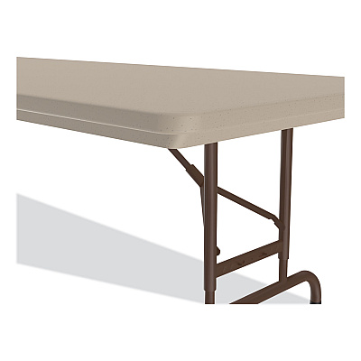 Correll Adjustable Folding Tables, Rectangular, 60" x 30" x 22" to 32", Mocha  Granite Top, Brown Legs, 4/Pallet (CRLRA3060244P)