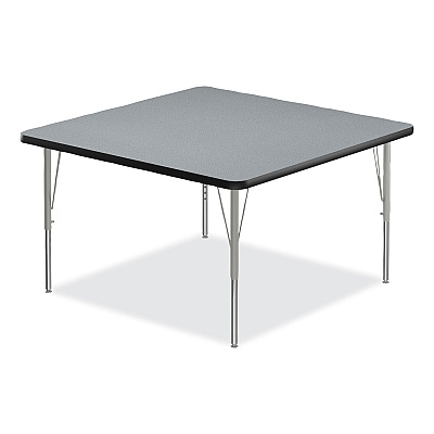 Correll Adjustable Activity Tables, Square, 48" x 48" x 19" to 29", Gray Top, Silver Legs, 4/Pallet (CRL4848TF15954P)