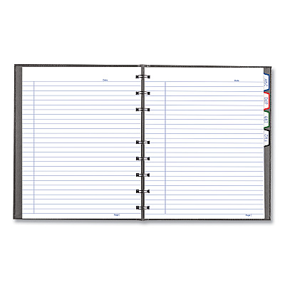 Blueline NotePro Notebook, 1-Subject, Medium/College Rule, Cool Gray Cover, (75) 9.25 x 7.25 Sheets (REDA7150GRY)