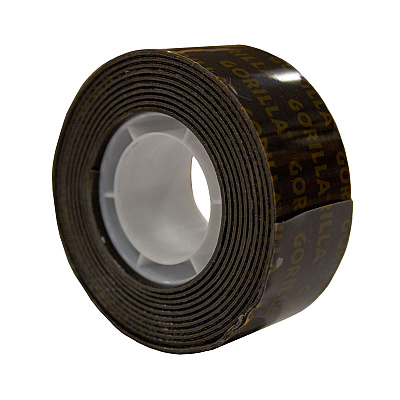 Gorilla Heavy Duty Mounting Tape, Permanent, Holds Up to 30 lbs, 1" x 60", Black (GOR6055002)