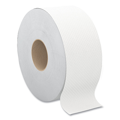 GEN Jumbo Bath Tissue, Septic Safe, 2-Ply, White, 3.5" x 750 ft, 12/Carton (GENJRT2PLY)