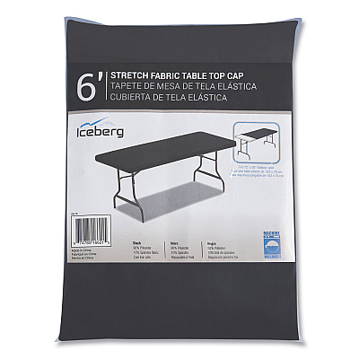 Iceberg iGear Fabric Table Top Cap Cover, Polyester, 30 x 72, Black (ICE16621)