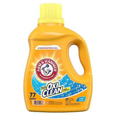 Arm & Hammer OxiClean Concentrated Liquid Laundry Detergent, Fresh, 100.5 oz Bottle, 4/Carton (CDC3320050027)